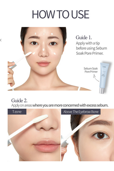ETUDE HOUSE Sebum Soak T-zone Base 12ml NEW