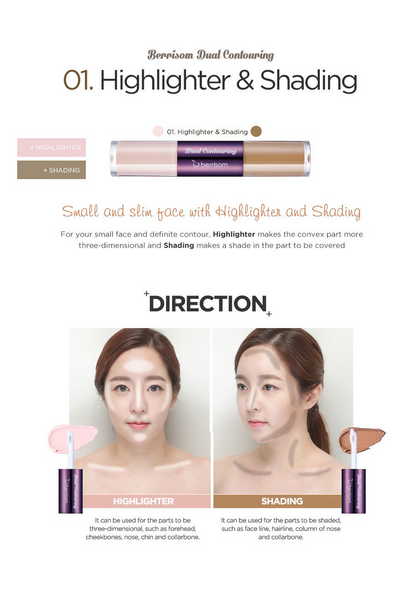 BERRISOM Oops Dual Contouring 3.5G+3.5G HighlighterShading/BrighteningConcealer