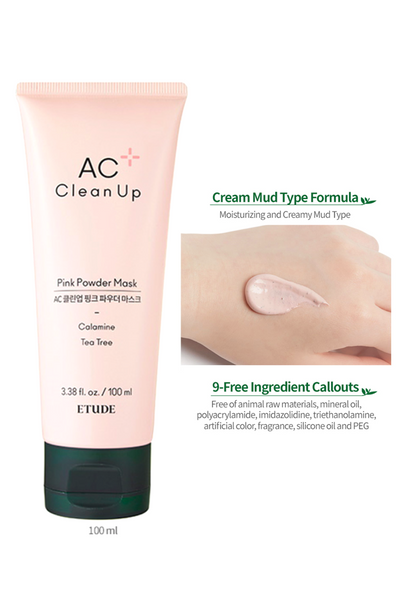 ETUDE HOUSE AC Clean Up Pink Powder Mask 100ml