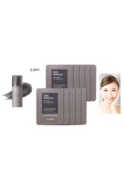 THE SAEM Gem Miracle Black Pearl O2 Bubble Mask *5pcs