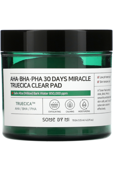 SOME BY MI AHA, BHA, PHA 30 Days Miracle Truecica Clear Pad *70 pads