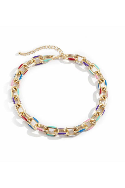 Chunky Thick Aluminium Curb Chain Choker Necklace