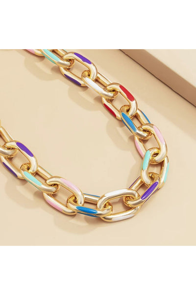 Chunky Thick Aluminium Curb Chain Choker Necklace