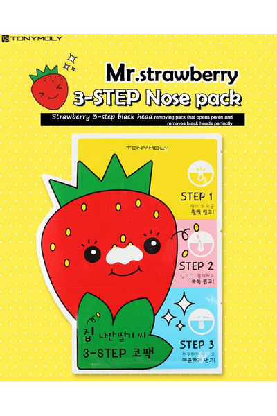 TONYMOLY Mr.strawberry 3-STEP Nose pack 6g