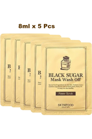 SKINFOOD Black Sugar Mask Wash Off 8ml x 5 pcs
